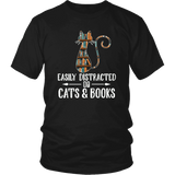 "Cats and books" Unisex T-Shirt - Gifts For Reading Addicts