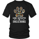 "Dogs and books" Unisex T-Shirt - Gifts For Reading Addicts