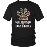 "Dogs and books" Unisex T-Shirt - Gifts For Reading Addicts