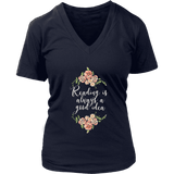 "Reading" V-neck Tshirt - Gifts For Reading Addicts