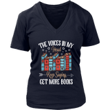 "Get More Books" V-neck Tshirt - Gifts For Reading Addicts