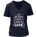 "We fall in love" V-neck Tshirt - Gifts For Reading Addicts