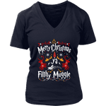 "Ya Filthy Muggle" V-neck Tshirt - Gifts For Reading Addicts