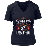 "Ya Filthy Muggle" V-neck Tshirt - Gifts For Reading Addicts