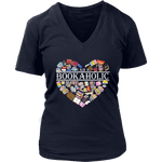 "I am a bookaholic" V-neck Tshirt - Gifts For Reading Addicts