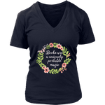 "Portable magic" V-neck Tshirt - Gifts For Reading Addicts