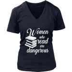 "Women who read" V-neck Tshirt - Gifts For Reading Addicts