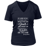 "He's more myself than i am" V-neck Tshirt - Gifts For Reading Addicts