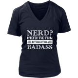 "Nerd?" V-neck Tshirt - Gifts For Reading Addicts