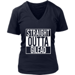 "Straight outta gilead" V-neck Tshirt - Gifts For Reading Addicts