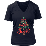 "The magic of books" V-neck Tshirt - Gifts For Reading Addicts