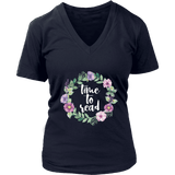 "Time to read" V-neck Tshirt - Gifts For Reading Addicts