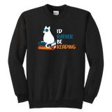 "I'd rather be reading" YOUTH CREWNECK SWEATSHIRT - Gifts For Reading Addicts