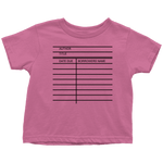 Library Card Toddler T-Shirt - Gifts For Reading Addicts