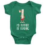 "I'd rather be reading" BABY BODYSUITS - Gifts For Reading Addicts