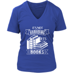 "It's Not Hoarding If It's Books" V-neck Tshirt - Gifts For Reading Addicts