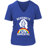 Rupaul"Reading Is Fundamental" V-neck Tshirt - Gifts For Reading Addicts