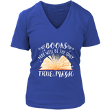 "Books,The Only True Magic" V-neck Tshirt - Gifts For Reading Addicts