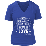 "We fall in love" V-neck Tshirt - Gifts For Reading Addicts