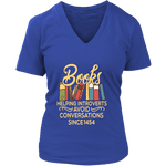 "Avoid Conversations since 1454" V-neck Tshirt - Gifts For Reading Addicts