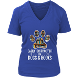 "Dogs and books" V-neck Tshirt - Gifts For Reading Addicts