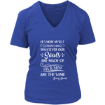 "He's more myself than i am" V-neck Tshirt - Gifts For Reading Addicts