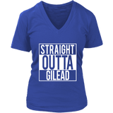 "Straight outta gilead" V-neck Tshirt - Gifts For Reading Addicts