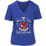 "We're All Mad For Christmas" V-neck Tshirt - Gifts For Reading Addicts