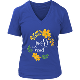 "just read" V-neck Tshirt - Gifts For Reading Addicts