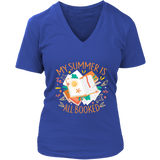 "My Summer Is All Booked" V-neck Tshirt - Gifts For Reading Addicts