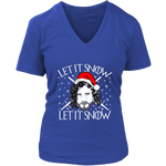 "Let It Snow" V-neck Tshirt - Gifts For Reading Addicts