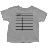 Library Card Toddler T-Shirt - Gifts For Reading Addicts