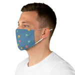 Blue Pattern Books Spines Fabric Face Mask - Gifts For Reading Addicts