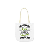 A Cup Of Tea And A Book Canvas Tote Bag - Vintage style - Gifts For Reading Addicts