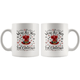 "We're All Mad For Christmas"11oz White Christmas Mug - Gifts For Reading Addicts