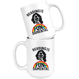 "Reading Is Fundamental"15oz White Mug - Gifts For Reading Addicts