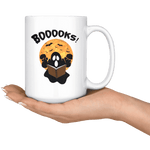 "BOOOOKS"15oz White Mug - Gifts For Reading Addicts