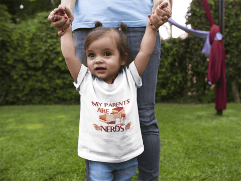 "My Parents Are Nerds"Toddler T-Shirt - Gifts For Reading Addicts