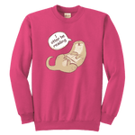 "I otter be reading" YOUTH CREWNECK SWEATSHIRT - Gifts For Reading Addicts