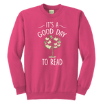 "It's a good day to read" YOUTH CREWNECK SWEATSHIRT - Gifts For Reading Addicts