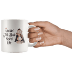 "The Book Nerd Life"11oz White Mug - Gifts For Reading Addicts