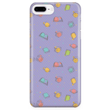 Colorful Bookish Pattern Phone Case Purple - Gifts For Reading Addicts