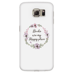 My happy place floral phone case white - Gifts For Reading Addicts