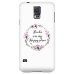 My happy place floral phone case white - Gifts For Reading Addicts