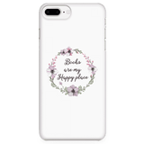 My happy place floral phone case white - Gifts For Reading Addicts