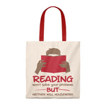 Reading Won't Solve Your Problems Canvas Tote Bag - Vintage style - Gifts For Reading Addicts