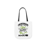 A Cup Of Tea And A Book Canvas Tote Bag - Vintage style - Gifts For Reading Addicts