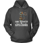 "Cats and books" Hoodie - Gifts For Reading Addicts