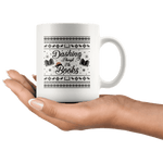 "Dashing Through The Books"11oz White Christmas Mug - Gifts For Reading Addicts