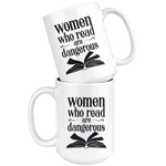 "Women who read"15oz white mug - Gifts For Reading Addicts